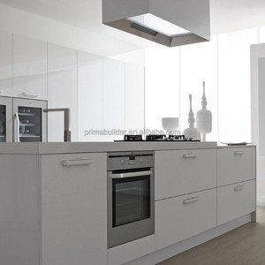 Armoire de cuisine de style européen avec porte en acrylique brillant et profil en <span class=keywords><strong>aluminium</strong></span> - Product Image 5
