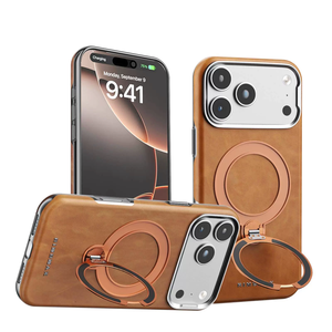 Étui de téléphone en cuir magnétique pour iPhone 18 Pro Max avec support rotatif, étui en cuir de luxe pour iPhone 18 - Product Image 2