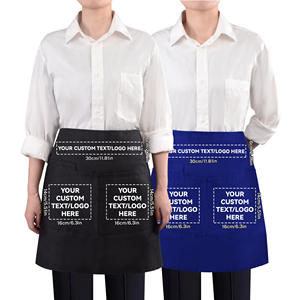 Tablier de cuisine personnalisé avec votre logo, pour la cuisine, le restaurant, la maison, le jardin, en coton imprimé sur mesure avec poches pour hommes et femmes - Product Image 2