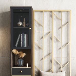 <span class=keywords><strong>Armoire</strong></span> d'entrée de luxe noire de Style nordique avec cadre en acier inoxydable, stand de rangement de salon pour <span class=keywords><strong>chaussures</strong></span>, <span class=keywords><strong>armoire</strong></span> de rangement - Product Image 5