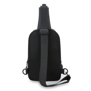 Men's Chest Bag With Usb Charging Port Water Resistant Crossbody Backpack For Everyday Use Black Gray Dark Blue Military Green - Product Image 2