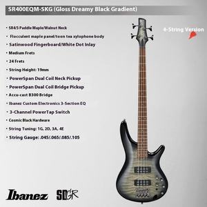 Para Bajo <span class=keywords><strong>Ibanez</strong></span> SR400EQM/SR405EQM de 5 Cuerdas de Arce con Diapasón de Ébano Acabado Brillante Rendimiento Profesional Nuevo Producto - Product Image 5