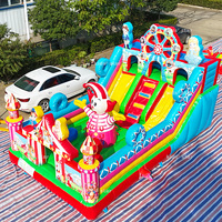 Toboggan Gonflable Commercial Géant pour Enfants et Adultes, Idéal pour Parcs d'Attractions et Fêtes, en PVC Écologique et Imperméable, 12mx6mx6m, Sûr