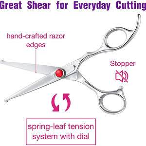 กรรไกรตัดผมมืออาชีพ ขนาด 62 มม. สแตนเลส 440C สำหรับคนถนัดขวา รองรับการปรับแต่ง - Product Image 2