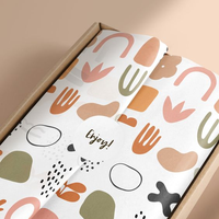 Papier cadeau arc-en-ciel doré multicolore en rouleau, papier de soie imprimé pour emballage cadeau
