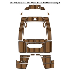 Alfombrilla de Espuma EVA para Plataforma de Natación Abierta <span class=keywords><strong>Quicksilver</strong></span> 605 2017, Alfombrilla de Suelo para Cubierta de <span class=keywords><strong>Barco</strong></span>, Estilo SeaDek MarineMat, Autoadhesiva, Imitación Madera de Teca - Product Image 1