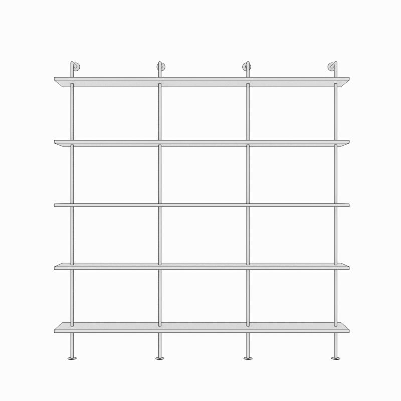 Tablero negro de una sola capa largo 200 profundo 25 alto 230cm