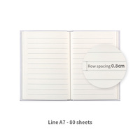 Carnet de notes ligné A7 à couverture rigide, 80 feuilles, avec impression personnalisée et reliure cousue, vente en gros