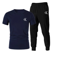 2021 hommes décontracté à manches courtes Jogging costume sport T-shirt sport pantalon deux pièces costume