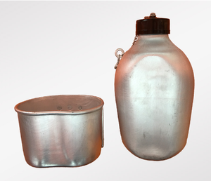 Botella de Agua de Aluminio para Camping de 1.3L, Cantimplora con Taza con o sin Asa - Product Image 4