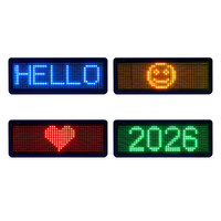 Póster Digital LED Inteligente con Control por Bluetooth a través de Aplicación, con Texto Personalizable y Placa con Pin - Placa de Identificación Programable