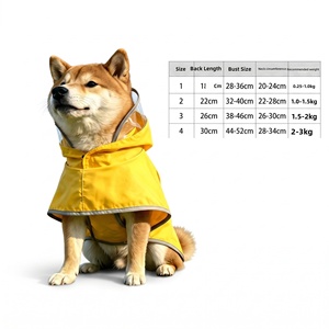 Egg Yolk Man Manteau de pluie imperméable pour chien, <span class=keywords><strong>poncho</strong></span> de pluie pour chiot, vêtements à couverture intégrale pour chiens de petite et moyenne taille, vêtements pour Corgi - Product Image 6
