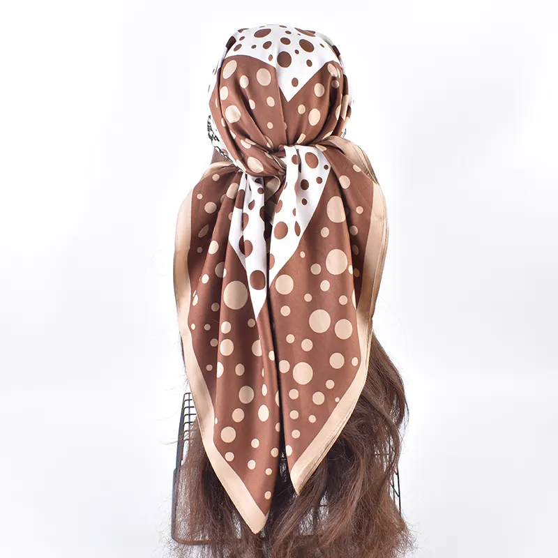 Nuovo punto di zucca di Halloween 90cm di seta twill sciarpa quadrata moda scialle da viaggio sciarpa donna donna personalizzato hijab