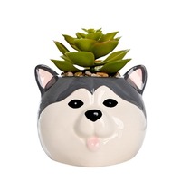 MSH Cartoon Puppy Animal Pot Creative Dog Office Desktop Succulent Planters