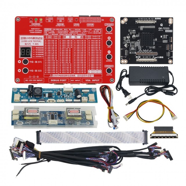 4K 2K LVDS LCD Tester LCD LED Panel Tester with 4K Adapter Board Max 2048x1536 for TV Laptop Screen
