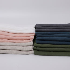 Luxe 100% linnen stof, gewassen kreukel, extra breed 290cm, op maat gemaakte kleurverf, lage minimale bestelhoeveelheid voor designer beddengoed - Product Image 2