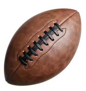 Balón de Fútbol Americano de Cuero de Primera Calidad, Tamaño Personalizado, Estándar, con Logotipo Personalizado, Venta al Por Mayor - Product Image 1