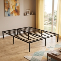 Heißer Verkauf: Einfaches Bettgestell mit Beleuchtung und Eisenbett für Mietwohnungen – 2-Meter-Eisenbett für das Hauptschlafzimmer, Doppelbett