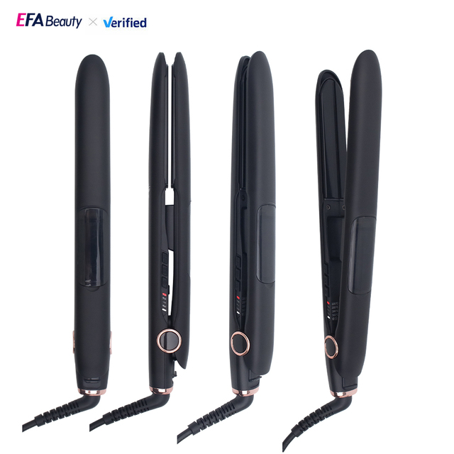EFA S881 Titanium Ceramic Ionic Steam Straightener Comb LCD Display for Fast Smooth Straightening Performance Household Use
