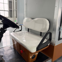 Chariot de ménage électrique 2 places avec caisse de chargement fermée pour le transport du linge et des fournitures hôtelières