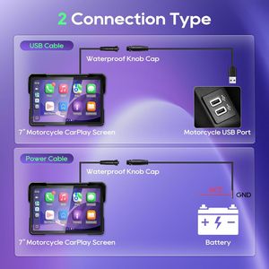 Bestsonic 7" Écran CarPlay pour moto avec Android Auto, CarPlay sans fil, navigation plus sûre pour les motards, avec support magnétique - Product Image 5