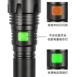 Lampe torche télescopique à zoom puissante, LED rechargeable, batterie 1200 mAh, éclairage tactique extérieur - Product Image 5