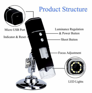 Mini 1000X <span class=keywords><strong>Microscope</strong></span> sans fil 2MP HD caméra pour peau cheveux bijoux pièce gros plan <span class=keywords><strong>Inspection</strong></span> - Product Image 6