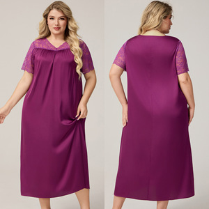 Nuevo Camisón de Verano para Mujer, Talla Grande, Hasta la Rodilla, Sin Mangas, Holgado, de Seda Helada, Satén, Ropa de Dormir, Ropa de Estar en Casa - Product Image 2