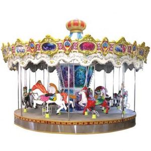 Armor <b>Carousel</b> Kids Merry Go Round Amusement Park Double Decker 38 Seats for Sale - Product Image 6