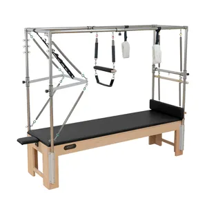 Factory Direct Hot Sale Beech Wood Pilates Reformers Machine Five-Piece Sliding Bed Core For Home Gym Fitness Yoga Body Exercise