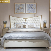 Cadre de lit de luxe de style designer Lit Cama Yatak Letto Letti Bedden Meubles de chambre à coucher Base pour lit double King 2 personnes