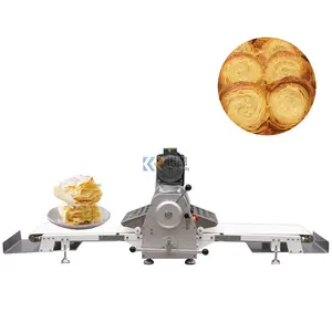 Electric Dough Sheeter Machine Puff Samosa Pastry Sheet Making Machine Table Top Croissant Soybean Cake Processing Equipment