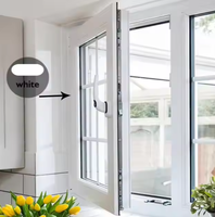Porte coulissante moderne en aluminium à double vitrage avec écran en fibre de verre insonorisé pour le salon et le hall pour l'accès au balcon