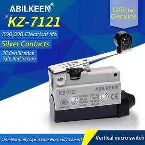 ABILKEEN Hot Sale IP64 Waterproof 1NO1NC Long Leveraged With Roller Type Micro Swith ON-OFF With 3Pin Terminal Silver Contacts