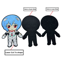 Échantillon gratuit personnalisé personnage de dessin animé Anime mignon fer sur patch de broderie patch brodé emballage bâton patchs de support