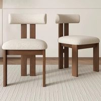 Chaise de salle à manger de style nordique moderne, cadre en bois massif, coussin en éponge souple, chaise de salle à manger, chaise de restaurant