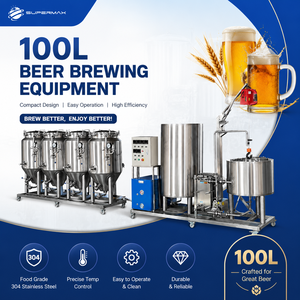 Máquina para Elaborar <span class=keywords><strong>Cerveza</strong></span> de 100L con Tanques de Fermentación, Sistema de Microcervecería SUS304, Equipo de Cervecería Personalizable - Product Image 1