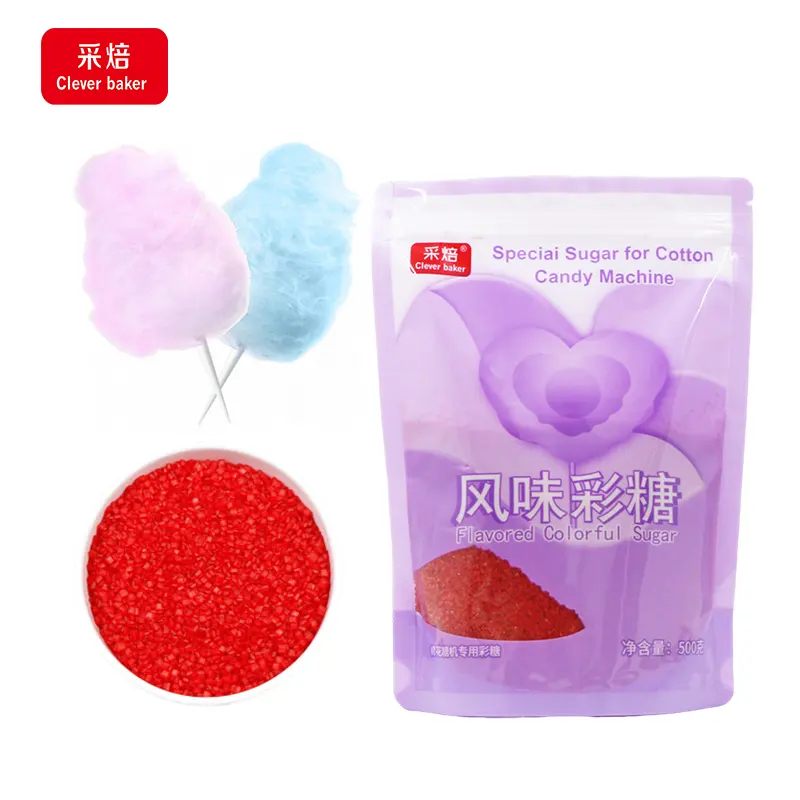 Erdbeergeschmack Zucker schleifung fabrikverkauf Zuckerwatte Fasern spezielles Rohmaterial rot Zuckerwatte