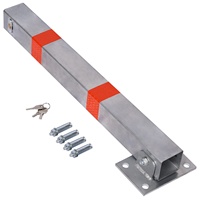 Poteau de stationnement en stock aux États-Unis, barrière de poteau avec serrure, poteaux de protection de stationnement pour voiture, barrière de stationnement pour garage à domicile, carré gris
