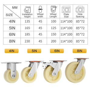 Doppel lager 5 Zoll 125x45 Heavy Duty Wheel <span class=keywords><strong>Caster</strong></span> 5 "Hersteller Nylon Swivel <span class=keywords><strong>Locking</strong></span> <span class=keywords><strong>Caster</strong></span> <span class=keywords><strong>Wheels</strong></span> - Product Image 3
