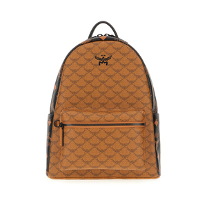 กระเป๋าเป้สะพายหลังตระหนักในหนังสังเคราะห์กรวดเคลือบโดดเด่นด้วยการพิมพ์ Visetos ลอเรลบนพื้นผิวทั้งหมด-หนังฮัน - Product Image 1