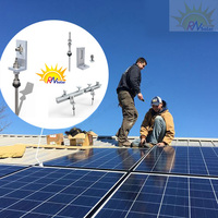 Système de montage sur toit en acier et aluminium avec pieds en L Supports de montage pour modules PV Structure de support de panneau Utilisation commerciale à domicile