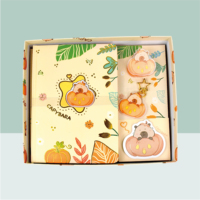 Niedliches Tier- & Ozeanmuster Papier A5 Charm-Notizbuch-Set für Schüler Scrapbook & Geschenke