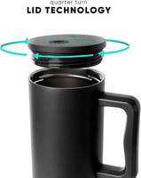 Tumbler Cangkir Kopi Stainless Steel Dinding Ganda 30oz 40oz dengan Logo Custom, Lapisan Powder Coating, dan Pegangan, untuk Perjalanan & Camping