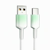 Câble USB Type C 6A de charge rapide pour téléphone Android, cordon de données TPE dégradé 100W, coloré, 1M 1.5M 2M, vente en gros OEM