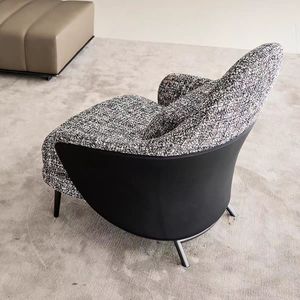Sillón <span class=keywords><strong>Reclinable</strong></span> Moderno, Mueble de Salón con Patas de Metal, Sillón de Lujo para Dormitorio, Sala de Estar, Hotel - Product Image 4