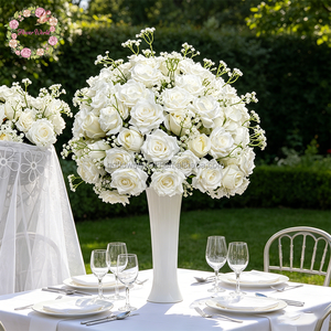 Fiori Artificiali in Seta All'Ingrosso di Alta Qualità, Rose e Gypsophila per Decorazioni Matrimoniali e Centrotavola - Product Image 1