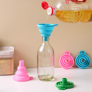 Autonomy Foldable Mini Silicone <b>Funnel</b> 2-3.9in Heat Resistant <b>Kitchen</b> Oil Pouring Tool - Product Image 2