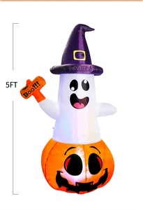 Lớn Halloween bí ngô Inflatable trang trí cửa sổ trang trí nội thất thổi lên ma thuật hat bí ngô Inflatable cho ngoài trời trong nhà - Product Image 5
