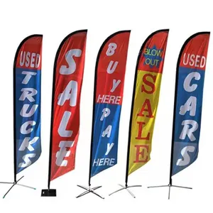 Cheap Custom Outdoor Advertising Promotion Feather Beach Flag Banner Supplier